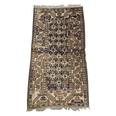 Antique Tribal Khorasan Baluch Rug, Camel Wool, Very Rustic, Circa 1900
