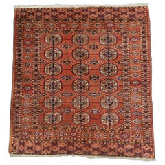 Antique Tekke Turkmen Dowry Rug, Fine Weave And Soft Colour, Circa 1900