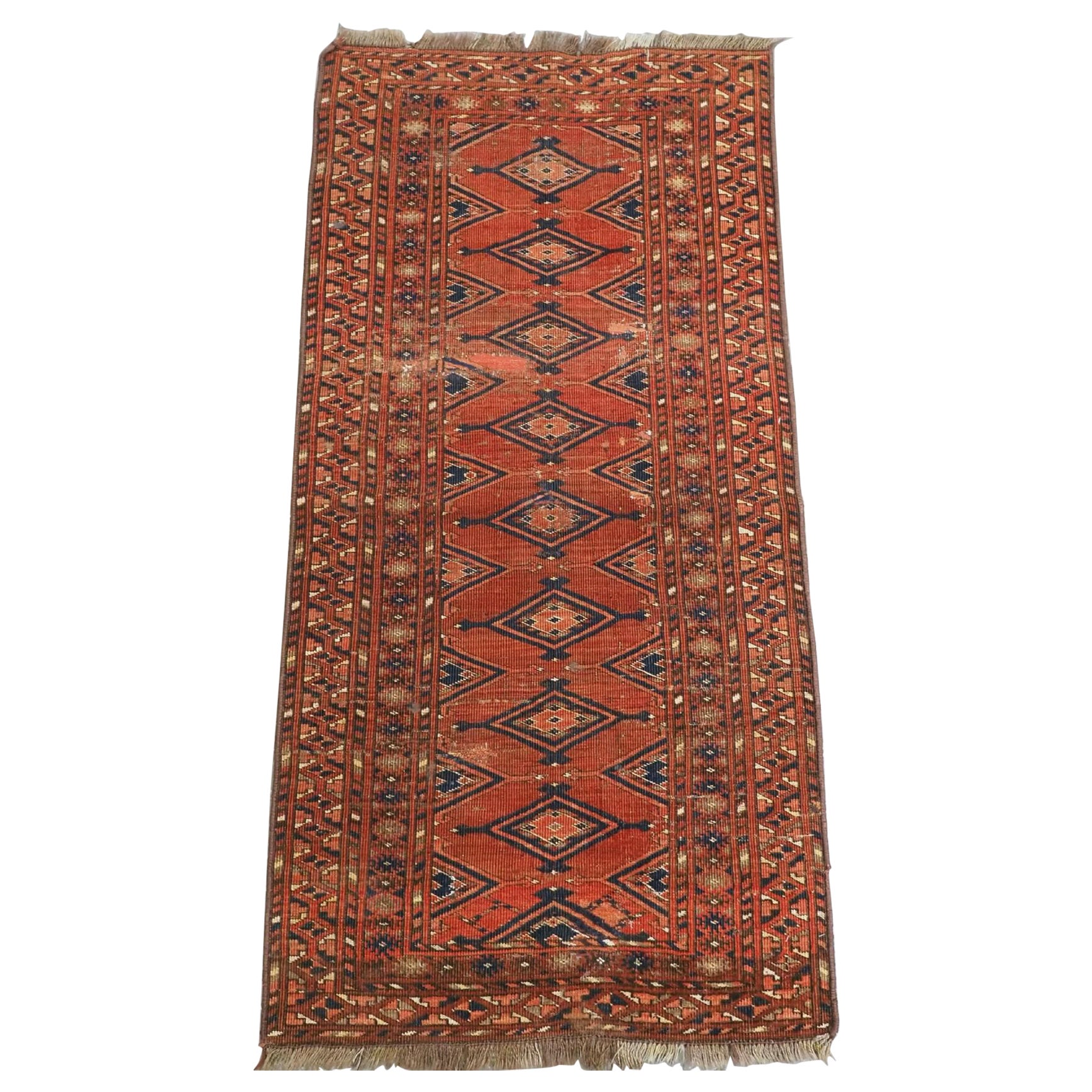Antique Ersari Turkmen Rug Of Rare Form, Great Study Item, Circa 1850 Or Earlier For Sale