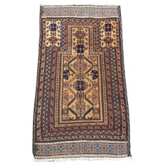 Antique Camel Ground Prayer Rug By The Timuri Tribes, Circa 1880