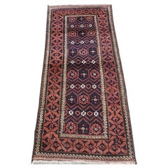 Antique Khorasan Baluch Rug With Mina Khani Design, Circa 1900