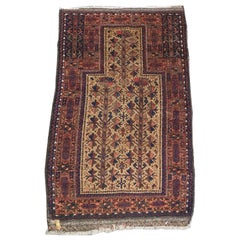 Antique Timuri / Baluch Prayer Rug, Camel Ground With Tree Of Life, Circa 1880