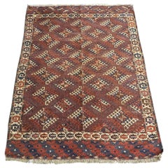 Antique Yomut Turkmen Rug With Darnyk Gul Design, Circa 1870 Or Earlier