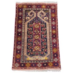 Afghanischer Beshir Turkmen-Gebetteppich im Vintage-Stil, datiert 1328, um 1950