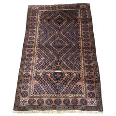Antique Afghan Adraskhan Baluch Rug With 'Mushwani' Design, Circa 1900/20