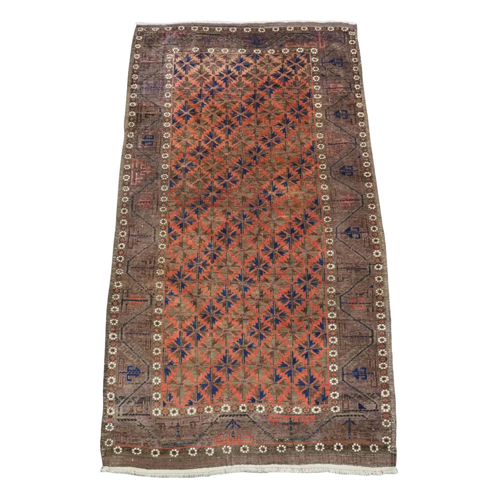Antique Timuri / Baluch Rug, Western Afghanistan, Willow Leaf Design, Circa 1880