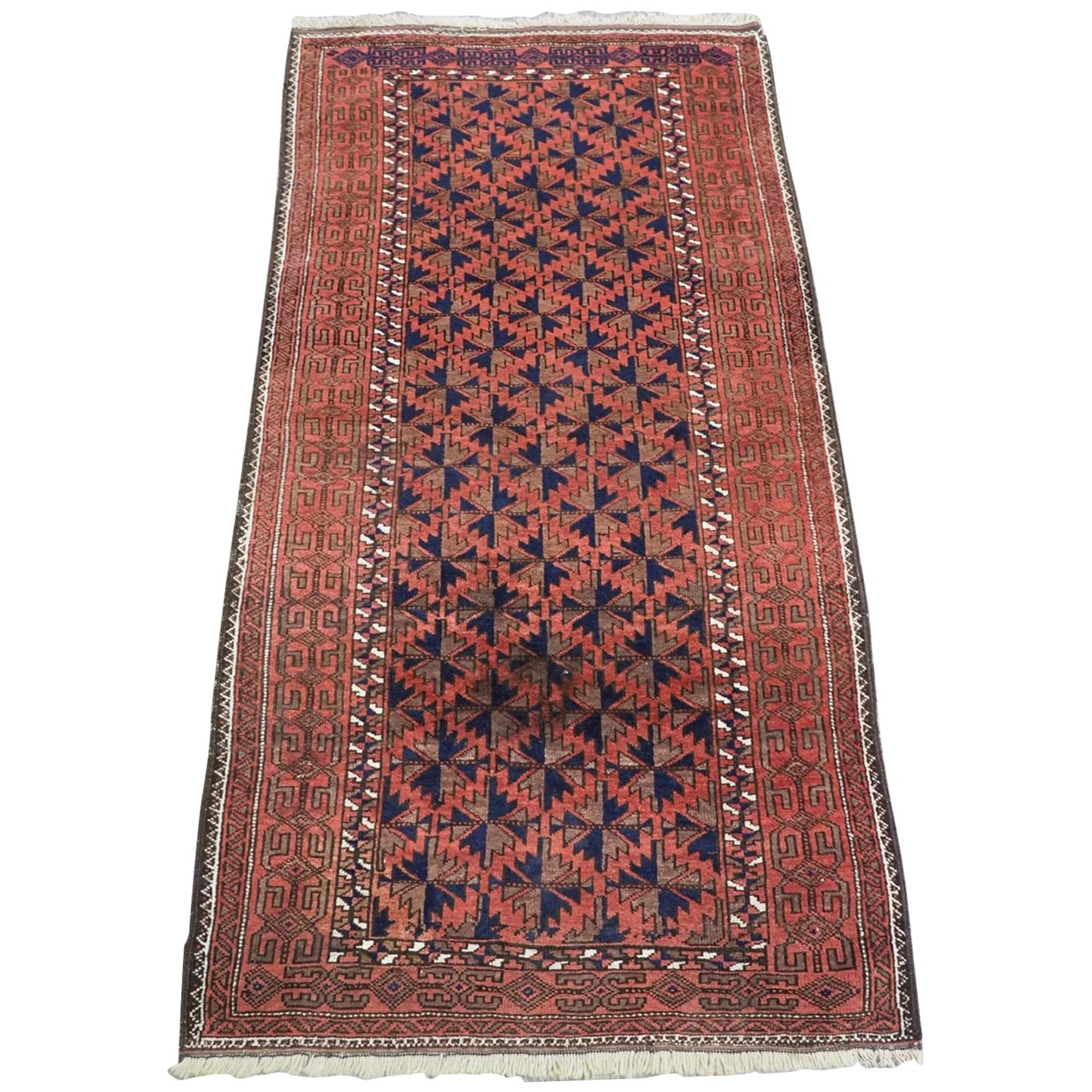 Tapis baluchan Khorasan ancien, motif de feuilles de saule, vers 1900/20