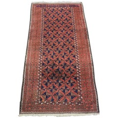 Vintage Khorasan Baluch Rug, Willow Leaf Design, Circa 1900/20