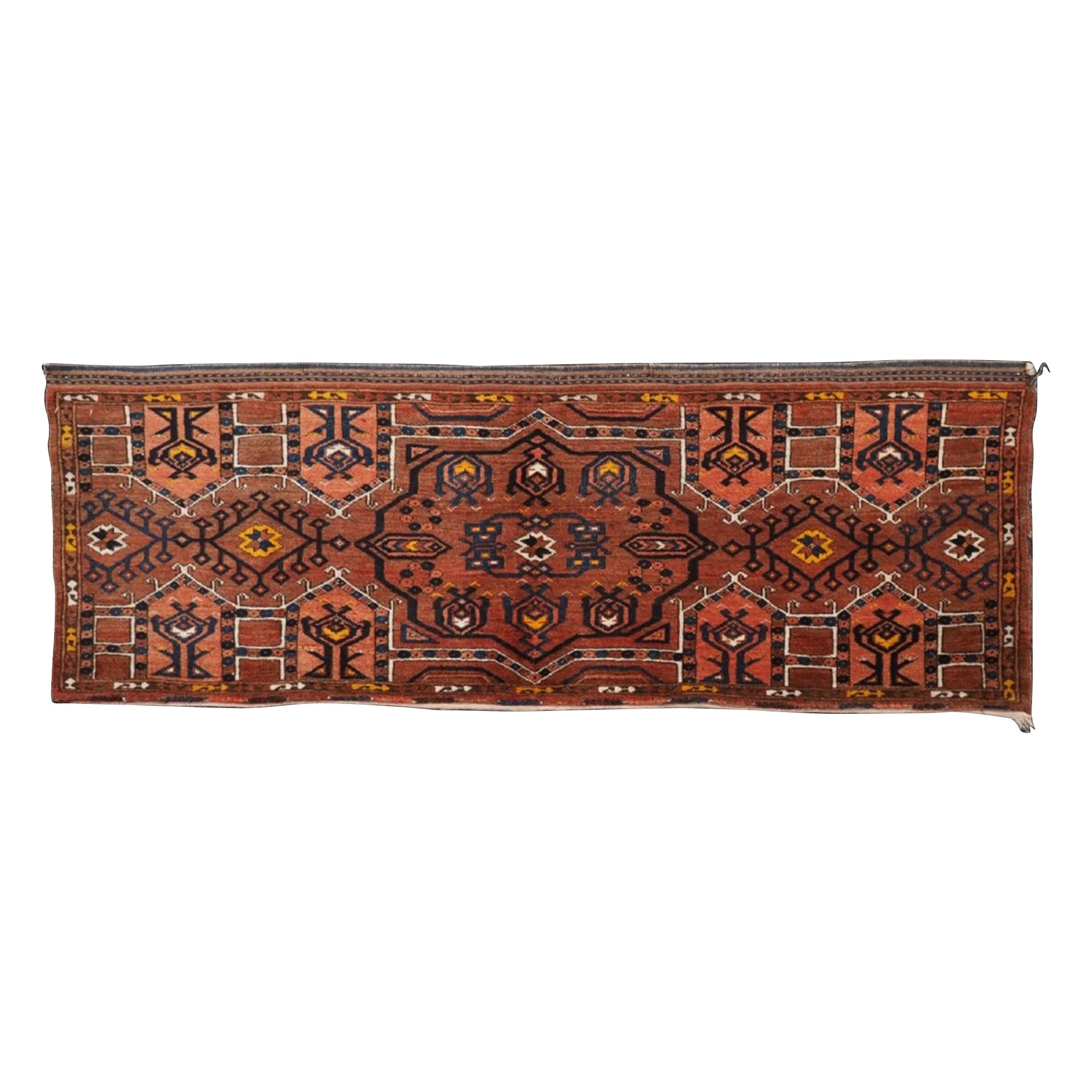 Antique Ersari Turkmen Torba Of Classic 'Salor' Design Circa 1900
