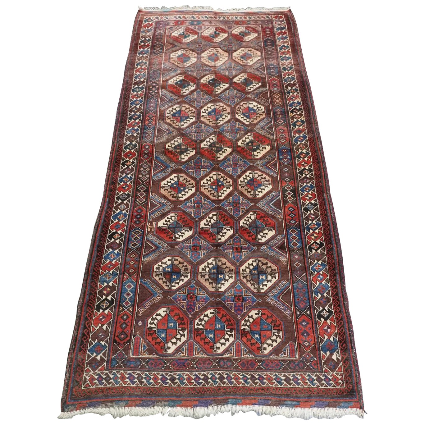 Antico tappeto Mahdad Khani Baluch di grandi dimensioni, CIRCA 1900