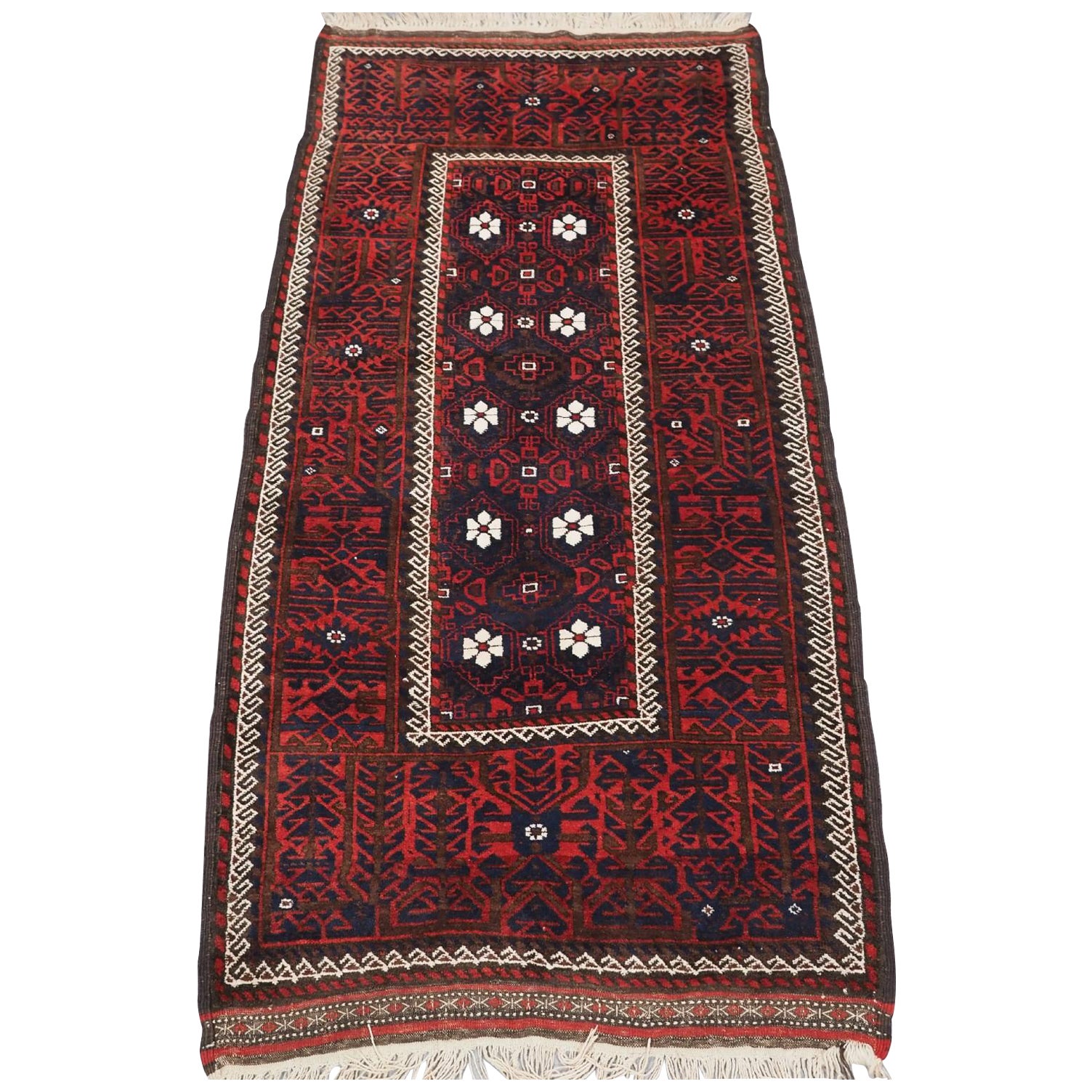 Tapis ancien avec motif Mina Khani, vers 1900