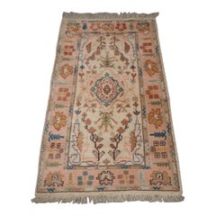 Antique Turkish Kula Oushak Rug, Soft Pastel Colours, Circa 1900