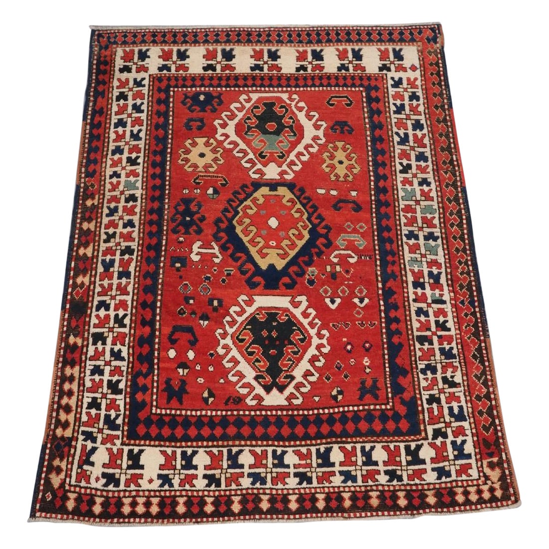 Antique Caucasian Bordjalou Kazak Rug, Circa 1870