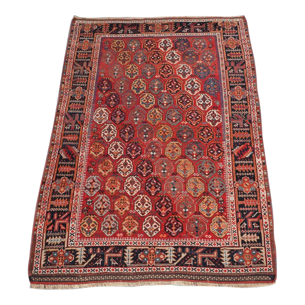 Tapis ancien Afshar avec grand design Boteh, Circa 1880