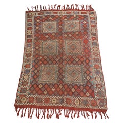 Antique South West Caucasian Brocaded Flatweave Rug, Circa 1890