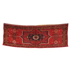 Antique Ersari Turkmen Torba Rug with Scarce Undyed Wool Border, Circa 1870