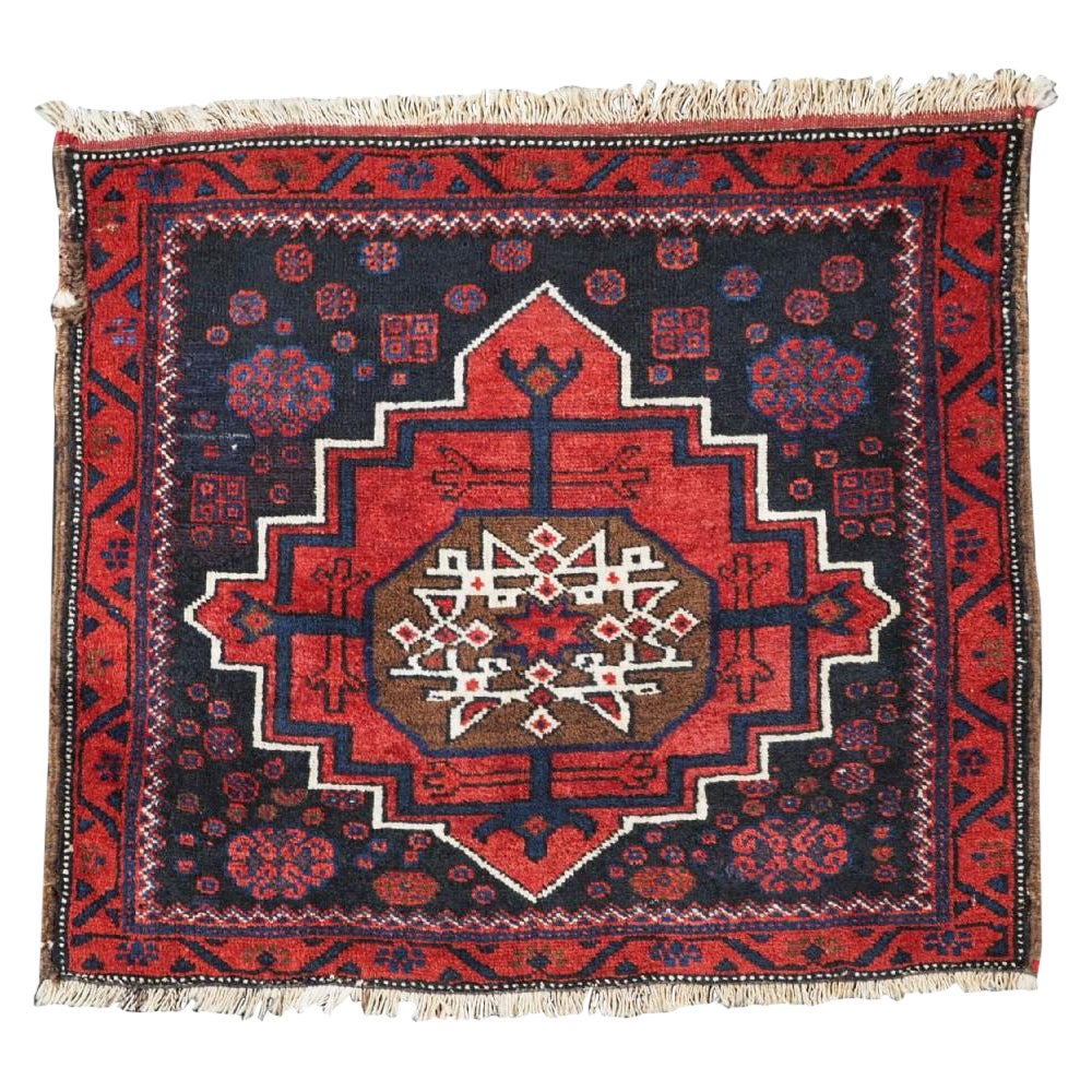 Antique Baluch Bag Face with Large Medallion Design, Circa 1920