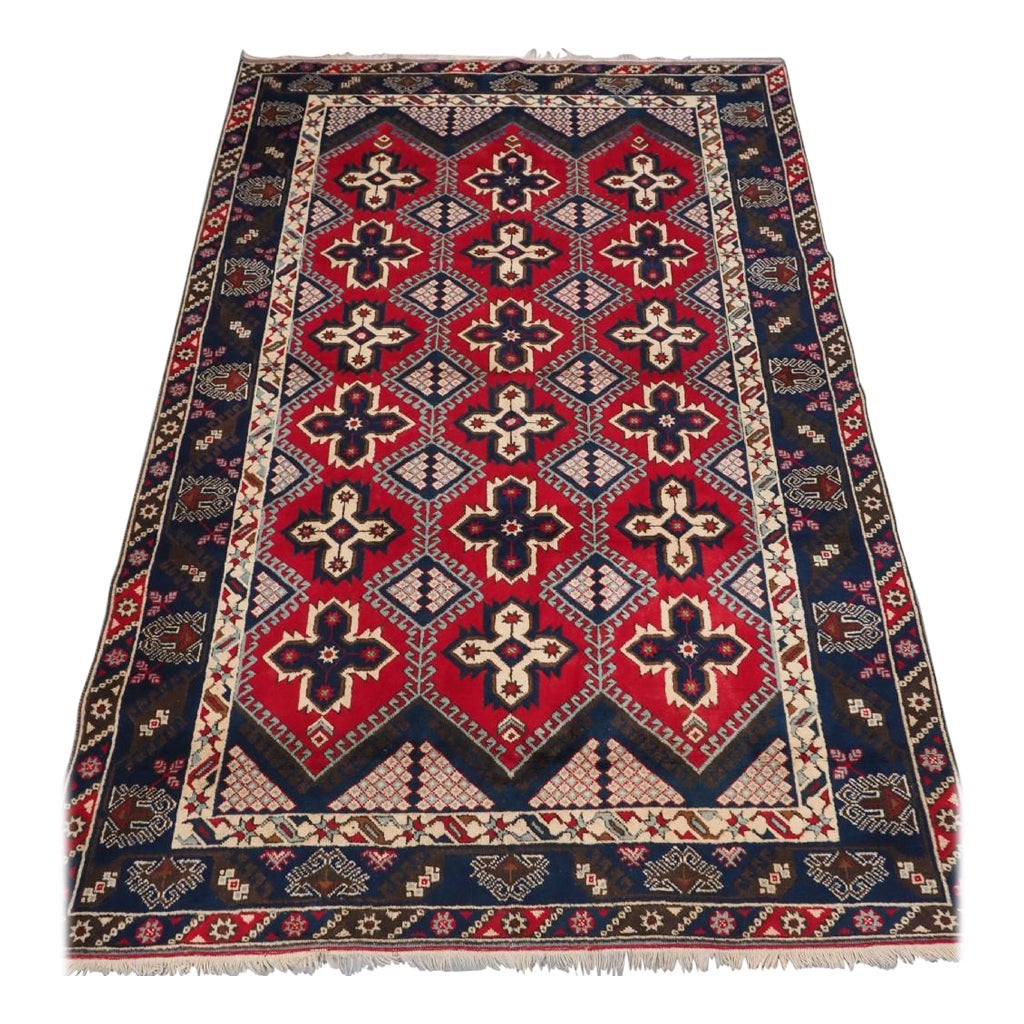 Vintage Hand Knotted Turkish Dosemealti Carpet, About 30 Years Old