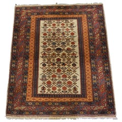 Vintage Turkish Kazak Rug of Caucasian Lattice Design, About 60 Years Old