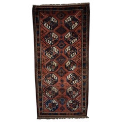 Antique Tribal Baluch Rug with Large Size Guls, 4th Quarter 19th Century