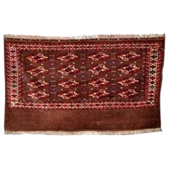 Antique Yomut Turkmen Chuval, Full Pile, Circa 1900