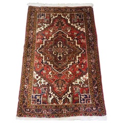 Vintage Heriz Rug Of Traditional Design, Scarce Small Size, About 60 Years Old
