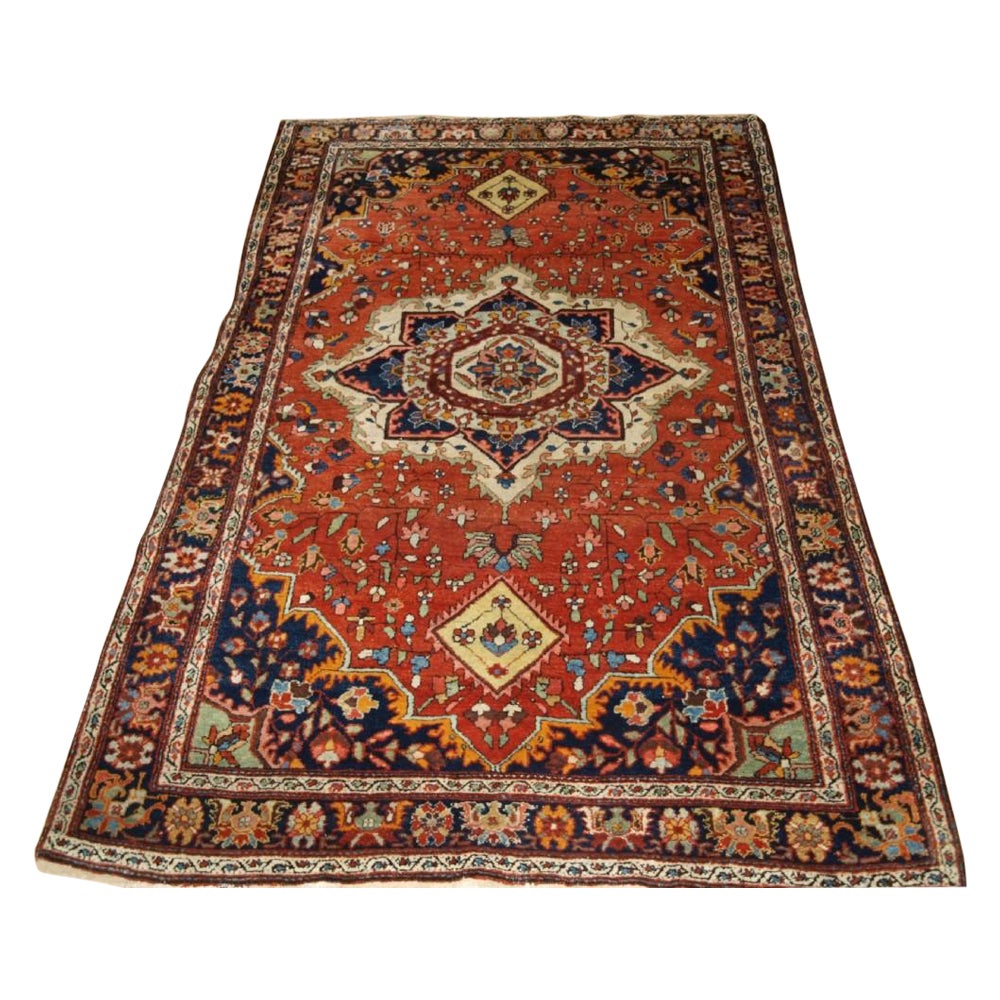 Tapis Sarouk ancien au design traditionnel, vers 1920 en vente
