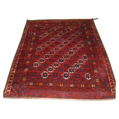 Antique Afghan Turkmen Ensi, Door Hanging Rug, Unusual Design, Circa 1900/20