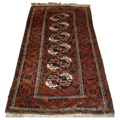Ancien tapis baluch Khani, grand golfe turkmène, vers 1900