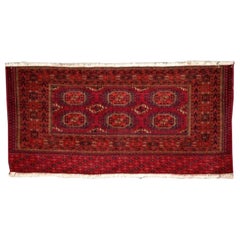 Antiker Tekke Turkmenisches Chuval aus Turkmenien mit safranfarbenem Design, große Farbe, spätes 19. Jahrhundert
