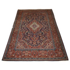 Alfombra Kashan Antigua De Diseño Tradicional, Circa 1920
