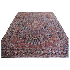 Alfombra antigua de Tabriz, diseño tradicional, tamaño pequeño, circa 1920