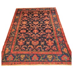 Antique Hamadan Region Borodjert Village Rug With Floral Design, Circa 1920