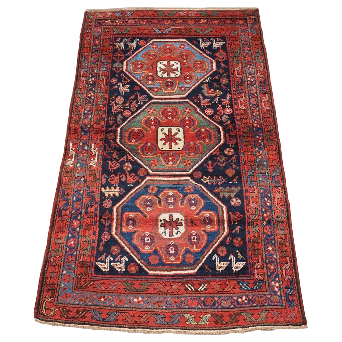 Antico tappeto curdo di design/One, CIRCA 1900
