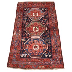 Antique Kurdish Rug Of Octagon Design, Circa 1900