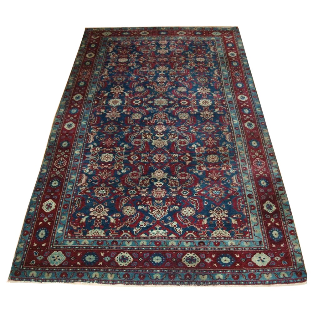 Antique Indian Agra Rug, All Over Design With Superb Rich Colours, Circa 1890