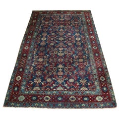 Tapis indien ancien Agra, motifs partout avec de superbes couleurs riches, vers 1890