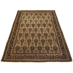 Alfombra Abedeh Antigua Con Diseño Zili Sultan, Circa 1900