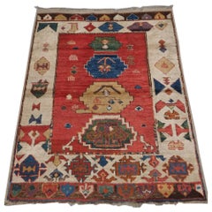 Turkish Konya Rug, Village Rug Made With Antique Wool, 19th Century