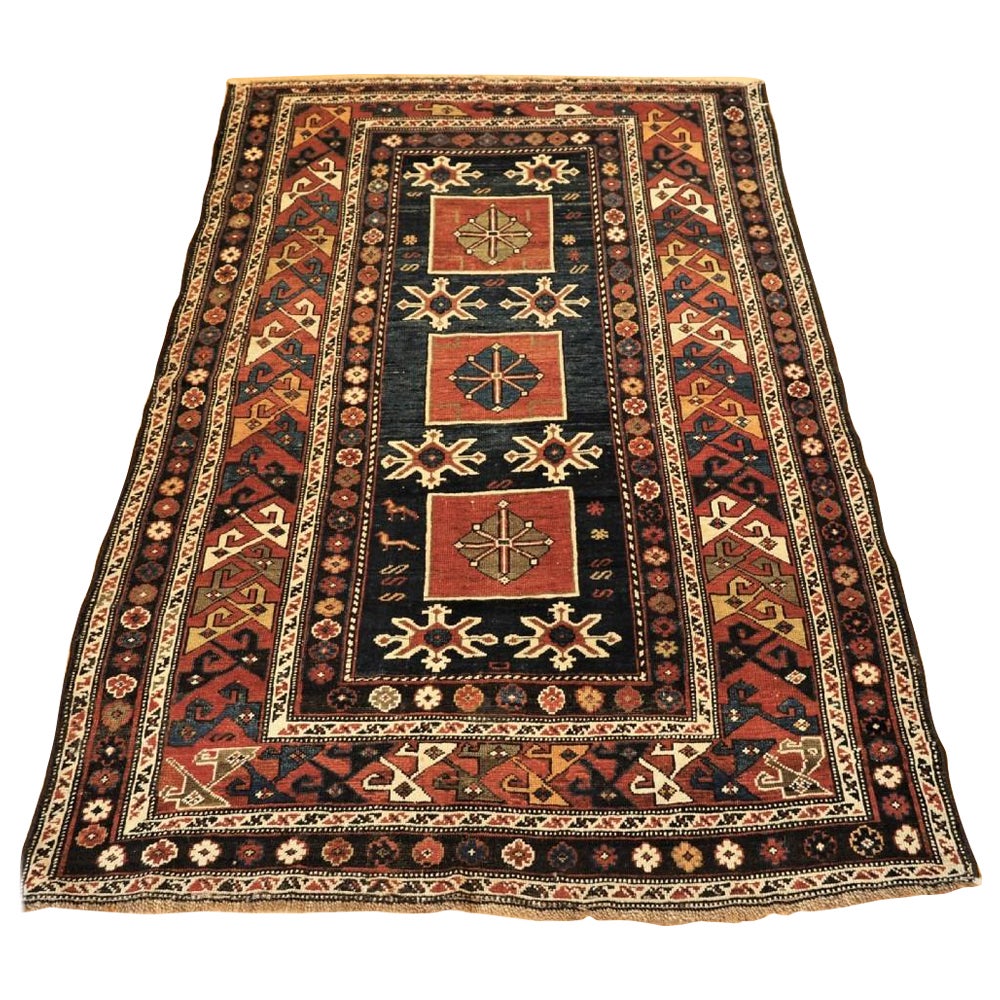 Antique Caucasian Kuba Region Karagashli Rug, Circa 1900