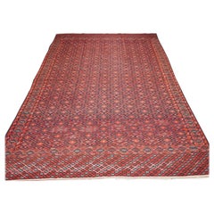 Antique Yomut Turkmen Pallas Soumak Kilim, Ends w/ Diamond Design, Circa 1900/20