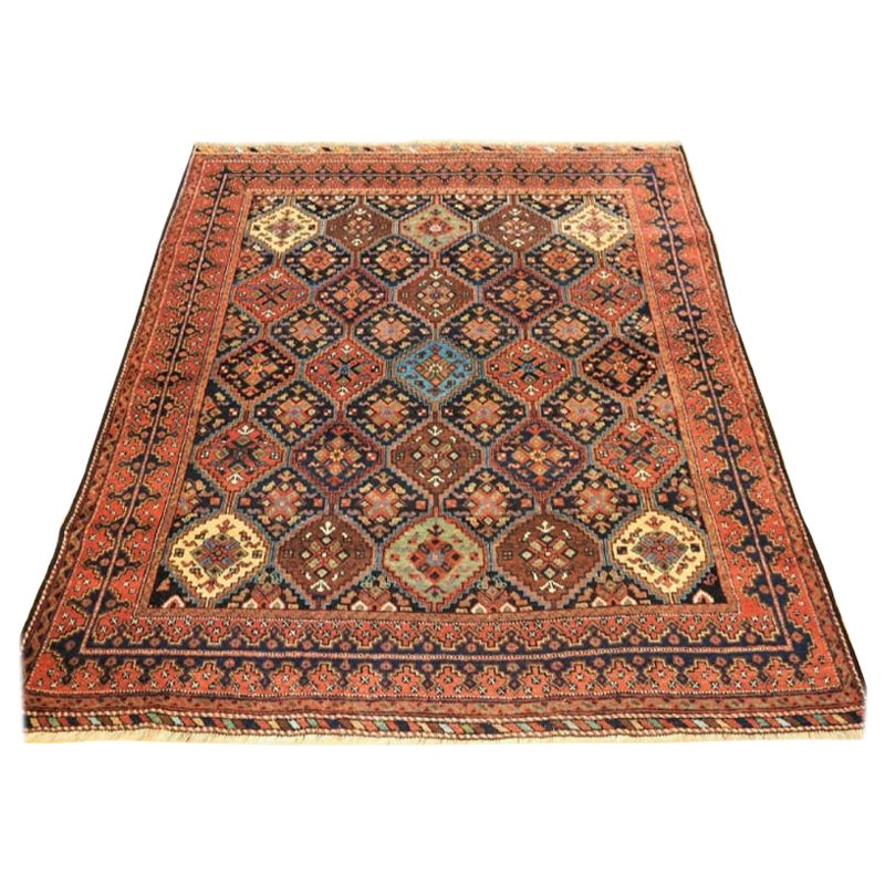 Antique Afshar Tribal Small Size Rug with Fine Design, Circa 1900