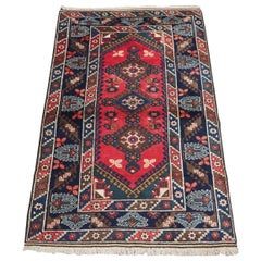 Old Turkish Dosemealti Village Rug Small Medallion Design, Circa 1960