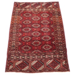 Old Yomut Turkmen Rug with Octagonal Gul Design, Circa 1920/30