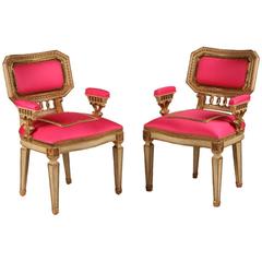 Pair of Baltic Style Giltwood Chairs