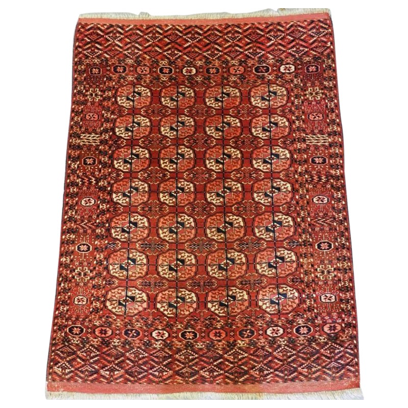 Antique Tekke Turkmen 'Dowry' Rug, Small Size & Very Fine Weave, Circa 1870/80