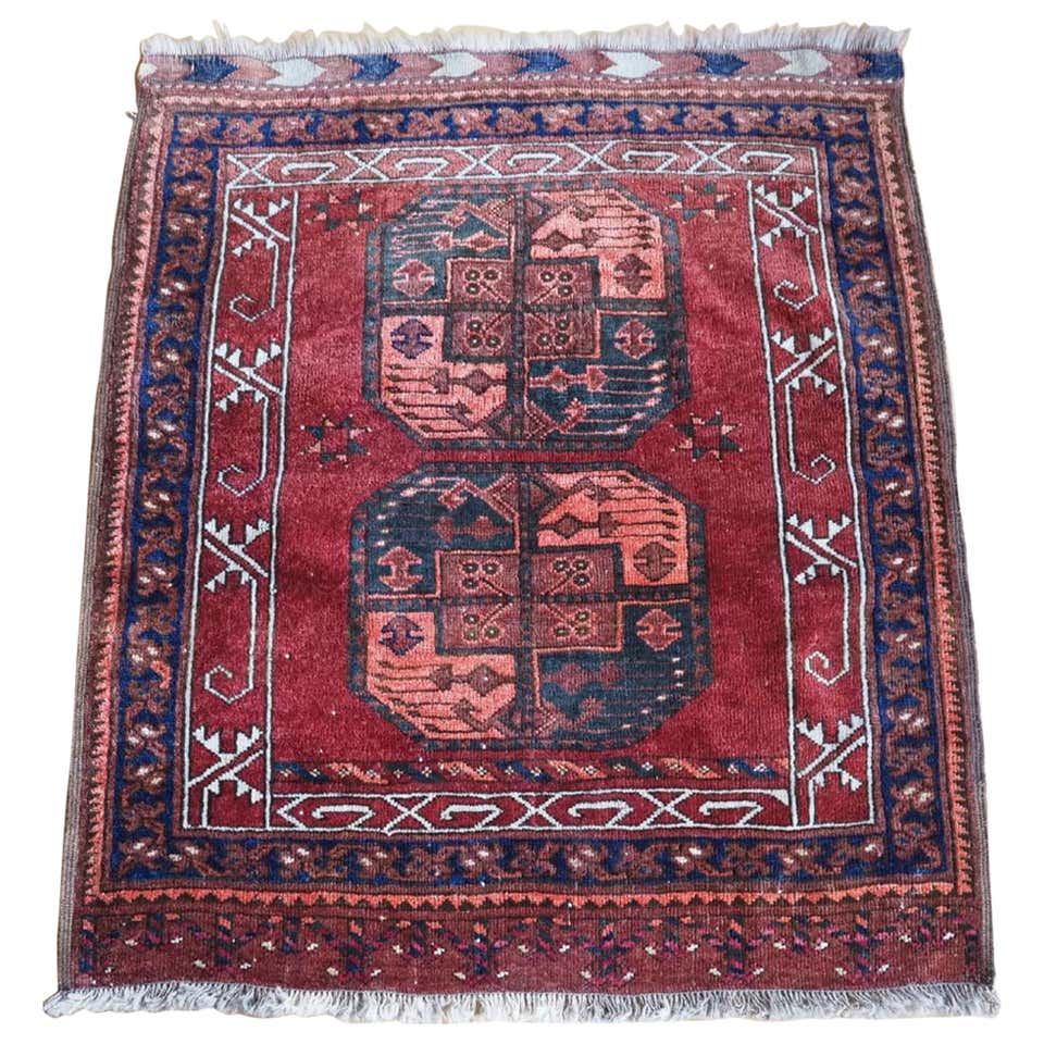 Antique Yomut Turkmen Rug On A Scarce White Field, Circa 1920 For Sale ...