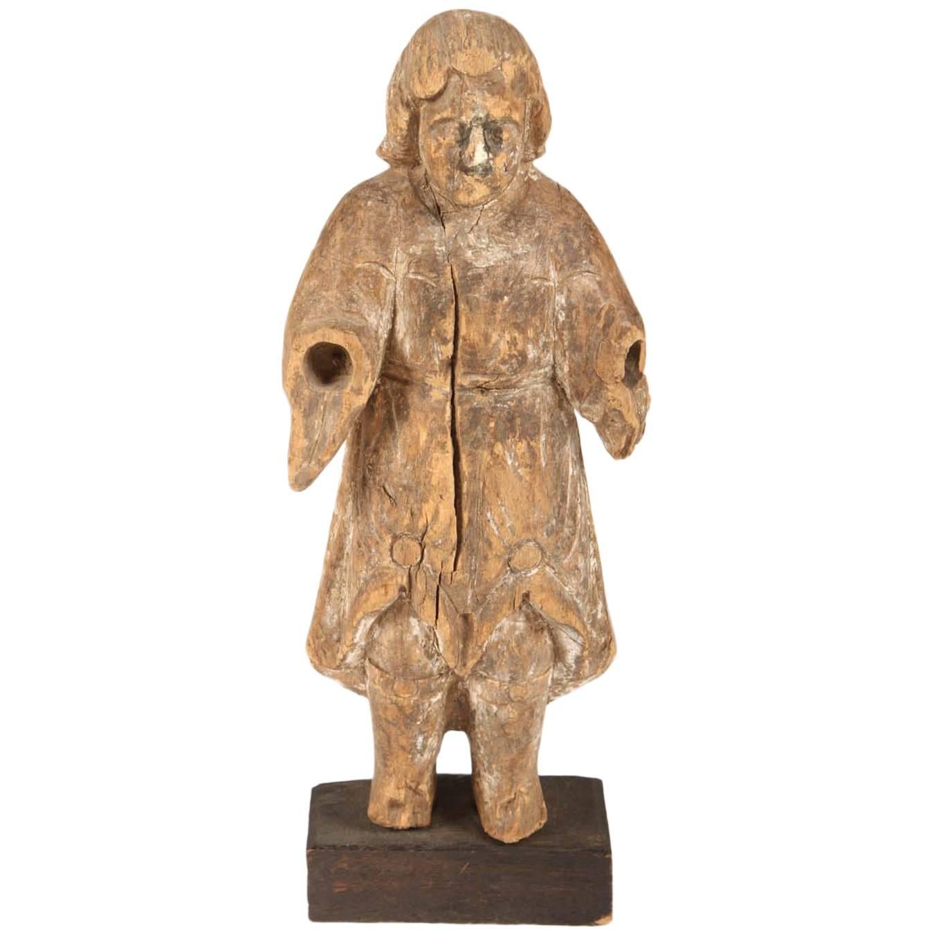 Early 19th Century Spanish Santo on Stand For Sale