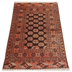 Antique Tekke Turkmen Rug Of Unusual Design And Colour, Circa 1920