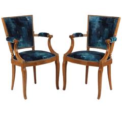 Pair of French Oak Armchairs 10